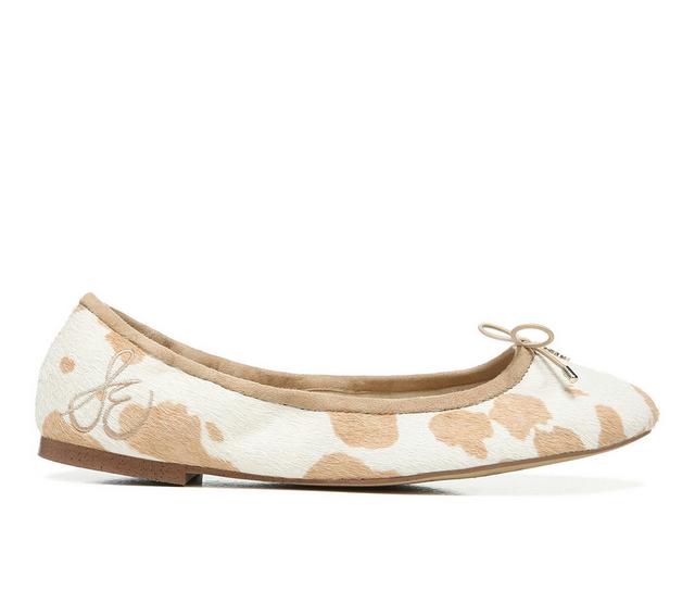 Women's Sam Edelman Felicia Flats in Natural/Ivory color