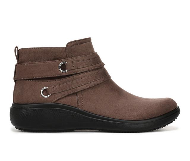 Women's LifeStride Brave Booties in Mocha Brown color
