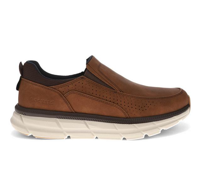 Men's Dockers Go-Time Slip-On Shoes in Dark Tan color