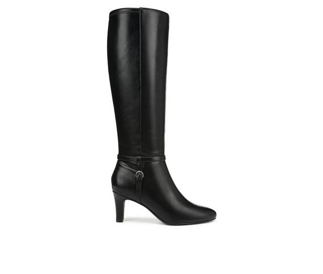 Women's LifeStride Galant Knee High Boots in Black Leather color