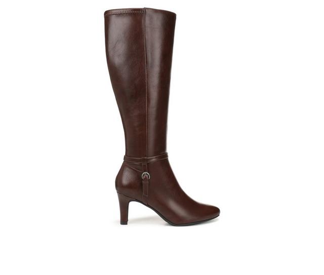 Women's LifeStride Galant Knee High Boots in Chestnut Brown color