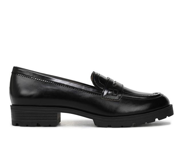 Women's LifeStride London 3 Loafers in Black Leather color