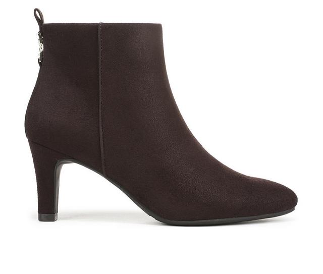 Women's LifeStride Glow Booties in Dark Chocolate color