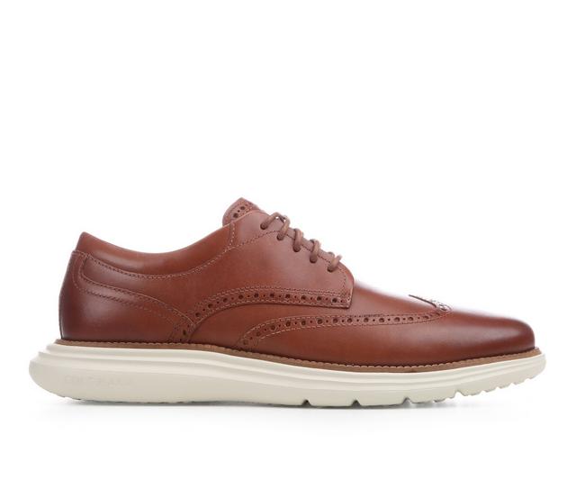 Cole Haan GRAND+ ULTRA WING OXFORDS Dress Shoes in British Tan/Ivo color