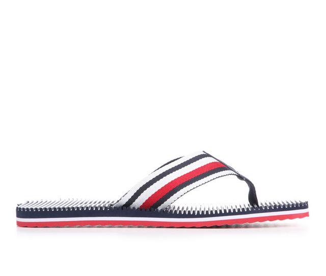 Men's Tommy Hilfiger DONOM Flip-Flops in Navy/white/red color
