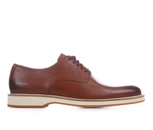 Men's Cole Haan Morse Grand Plain Toe Oxford Dress Shoes in British Tan/Ivo color
