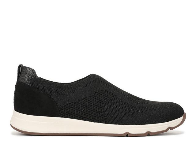 Women's LifeStride Respect Slip-On Sneakers in Black Fabric color