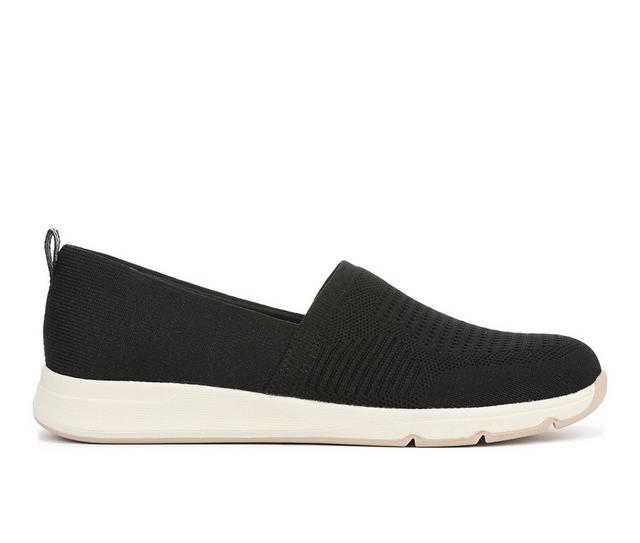 Women's LifeStride Rest Slip-On Sneakers in Black Fabric color