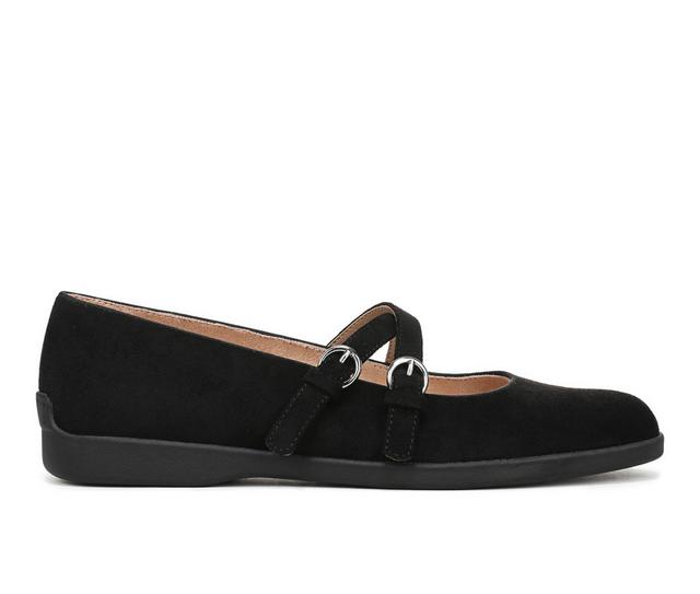 Women's LifeStride Marnie Flats in Black Fabric color