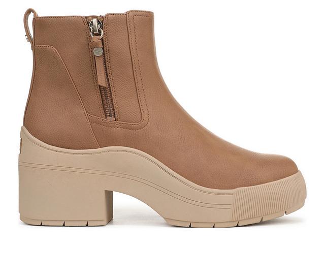 Women's Dr. Scholls Time Off Up Zip Booties in Honey color