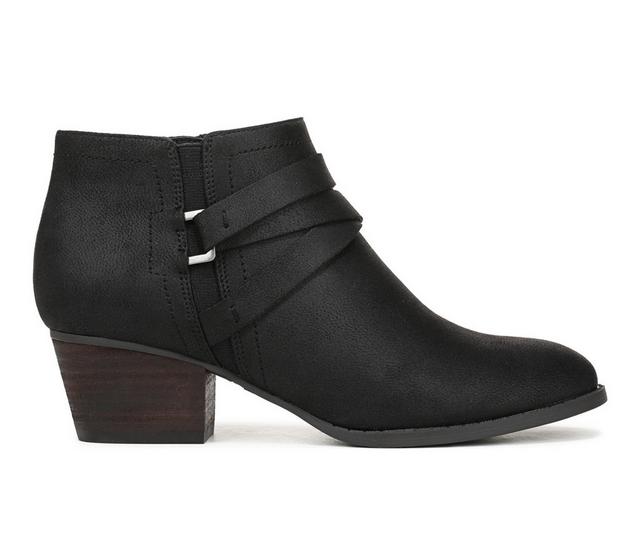 Women's LifeStride Bryce Booties in Black Leather color