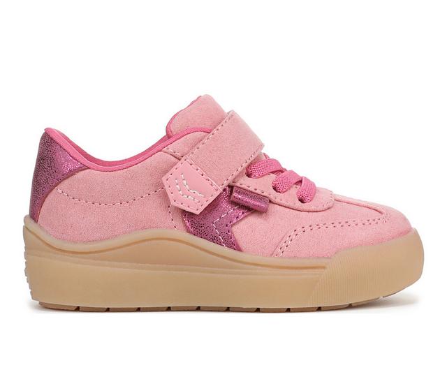 Girls' Dr. Scholls Toddler Time Off Win Sneakers in Pink Lemon color