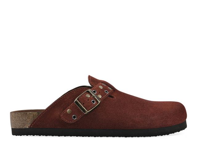 Women's White Mountain Benben in Rust Suede color