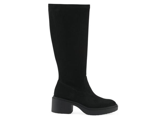 Women's White Mountain Marcella Knee High Boots in Black Fabric color