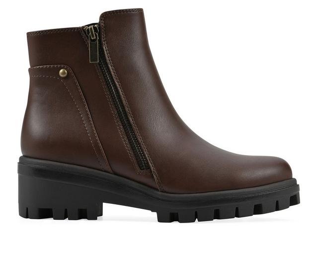 Women's White Mountain Tahj Booties in Mocha color