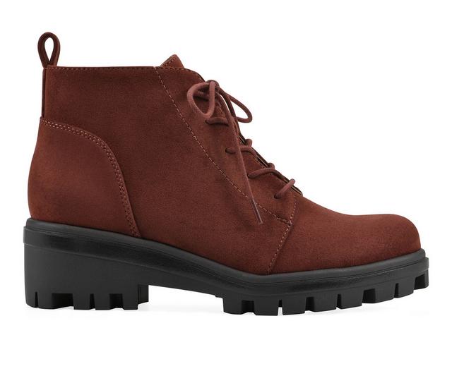 Women's White Mountain Tariq Booties in Rust color