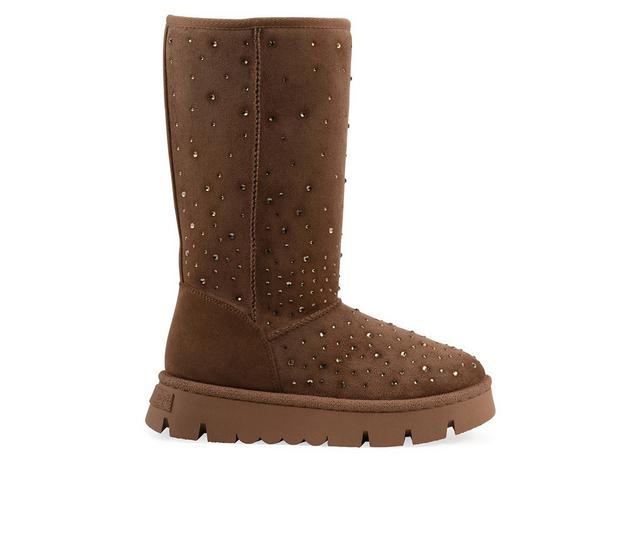 Women's White Mountain Tripp Knee High Boots in Chestnut color