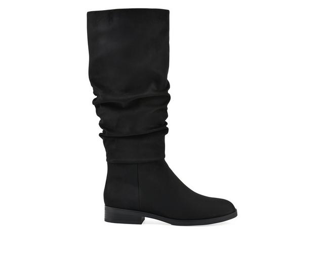 Women's Cliffs by White Mountain Barnes Knee High Boots in Black Fabric color