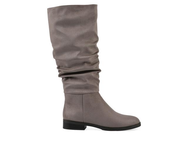 Women's Cliffs by White Mountain Barnes Knee High Boots in Stone Fabric color