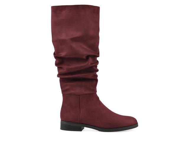 Women's Cliffs by White Mountain Barnes Knee High Boots in Burgundy Fabric color
