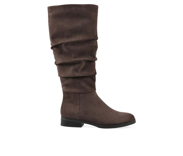 Women's Cliffs by White Mountain Barnes Knee High Boots in Dark Brown color