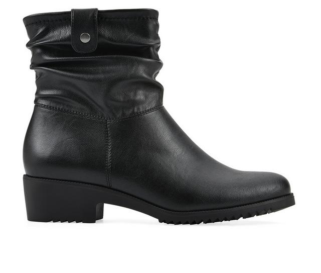 Women's Cliffs by White Mountain Dunia Booties in Black Smooth color