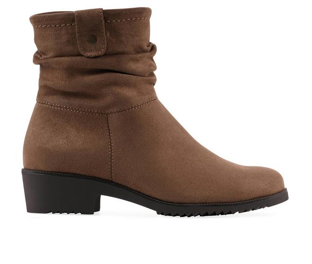 Women's Cliffs by White Mountain Dunia Booties in Chestnut Fabric color