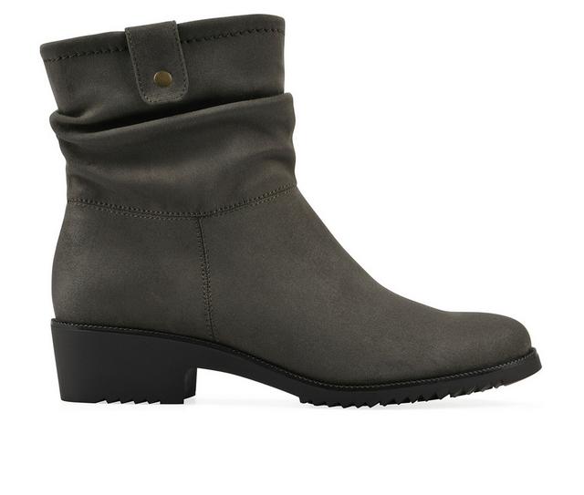 Women's Cliffs by White Mountain Dunia Booties in Olive Fabric W color