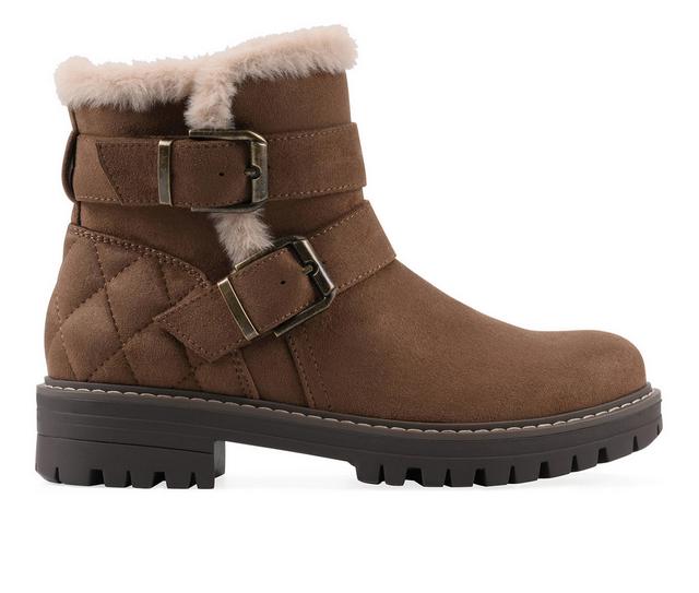 Women's Cliffs by White Mountain Marvin Booties in Chestnut Fabric color