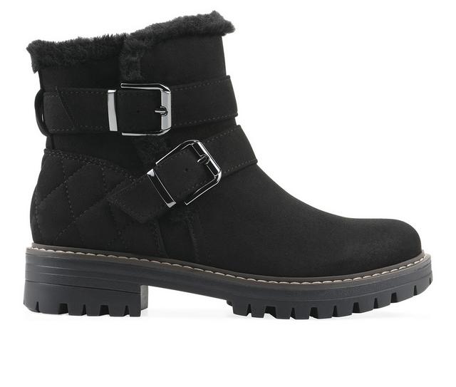 Women's Cliffs by White Mountain Marvin Booties in Black Fabric W color