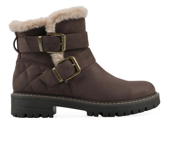 Women's Cliffs by White Mountain Marvin Booties in Dark Brown W color