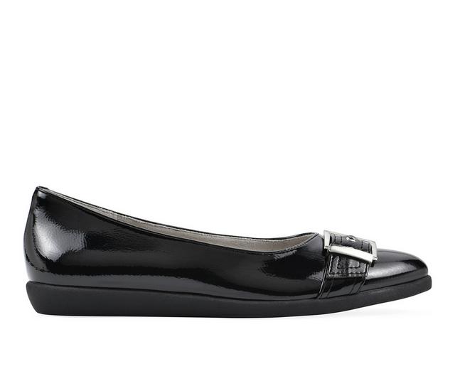 Women's Cliffs by White Mountain Miliani Flats in Black Patent color