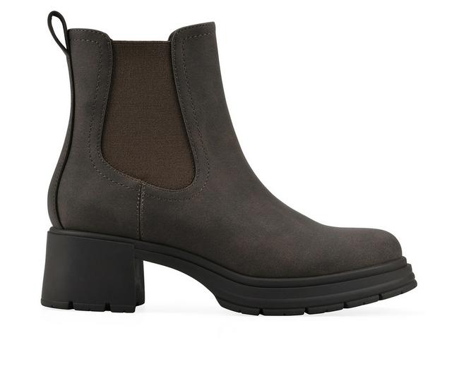 Women's Cliffs by White Mountain Mingo Booties in Dark Brown color