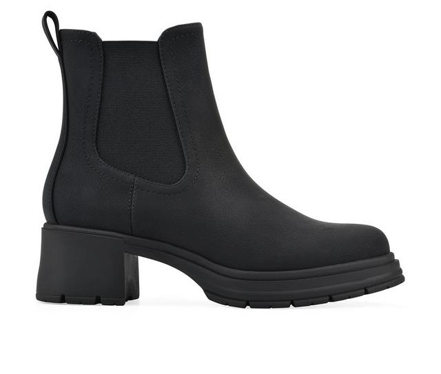 Women's Cliffs by White Mountain Mingo Booties in Black Nubuck color