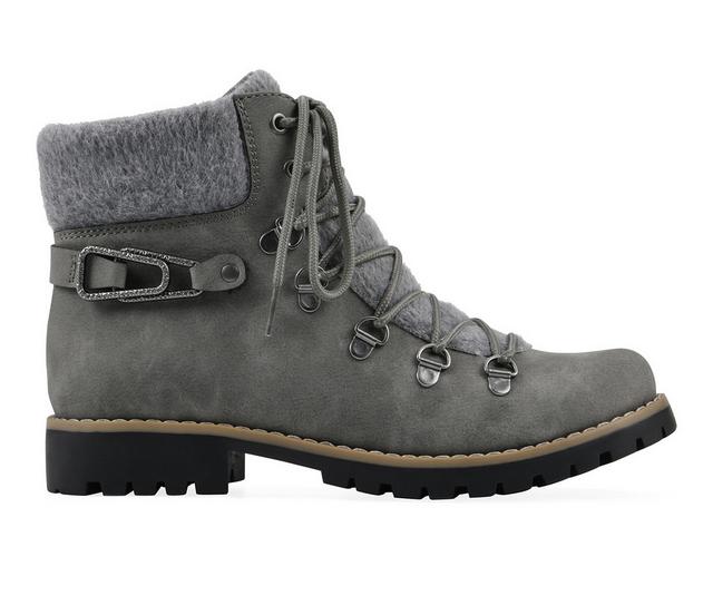 Women's Cliffs by White Mountain Pioneer Winter Boots in Grey Nubuck color