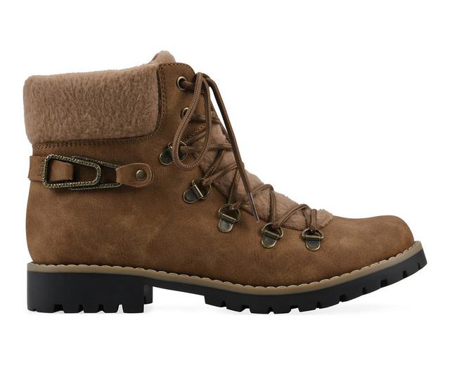 Women's Cliffs by White Mountain Pioneer Winter Boots in Tan Nubuck color