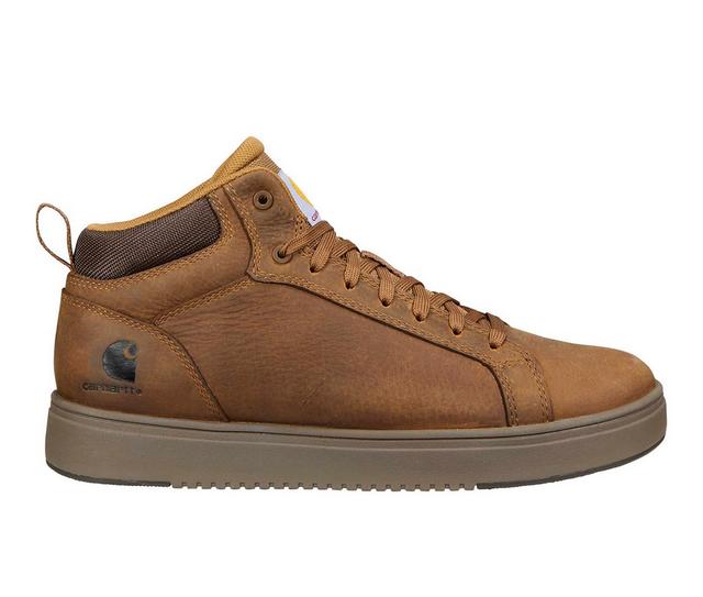 Men's Carhartt Fc4054-Detroit Mid Safety Shoes in Brown color