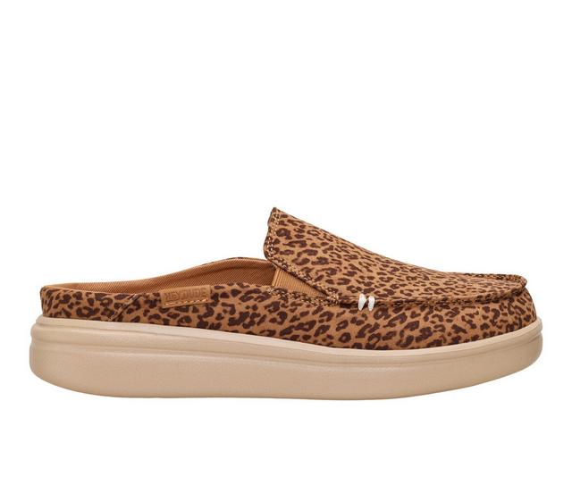 Women's HEYDUDE Aspen Slip Classic Mule in Tan/Leopard color