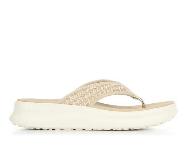 Women's HEYDUDE Tide Flip-Flop in Cream/White color