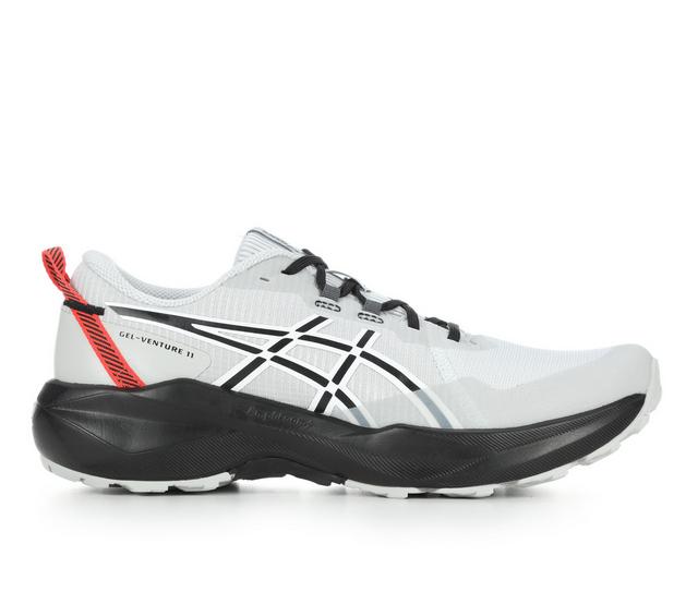 Men's ASICS Gel Venture 11 Trail Running Shoes in Gry/Blk/Red color
