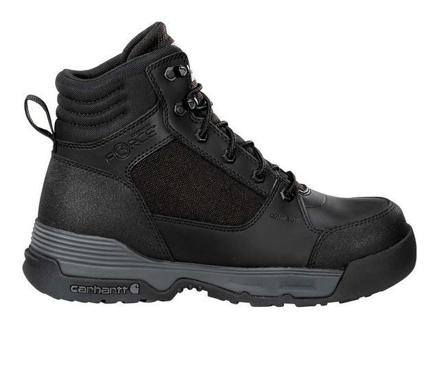 Men's Carhartt FX6305-M FORCE HD 6" Work Boot Work Boots in BLACK color
