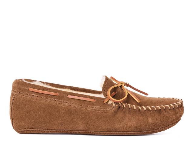 Minnetonka Sheepskin Softsole Slipper Slippers in Autumn Brown color