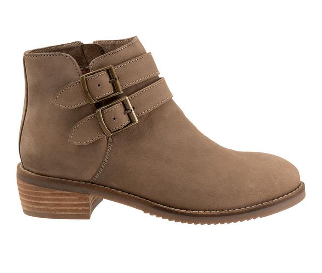 Women's Softwalk Rochester Booties in Stone Nubuck color