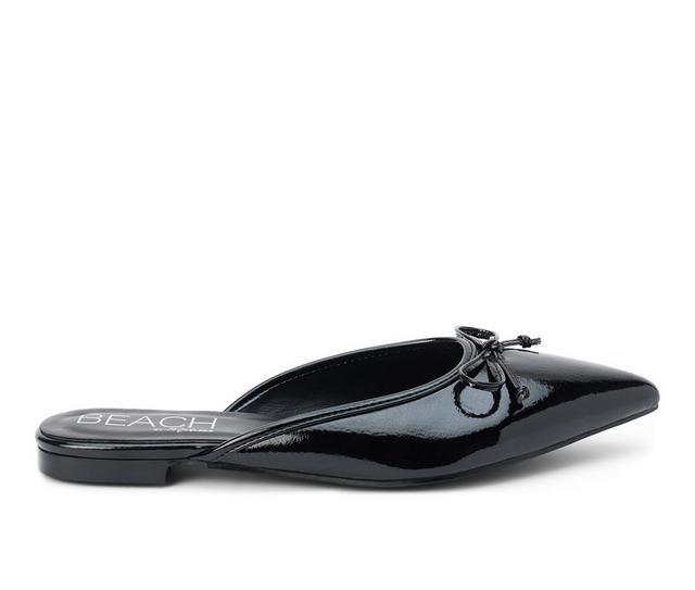 Women's Beach by Matisse Reggie Flats in Black Patent color