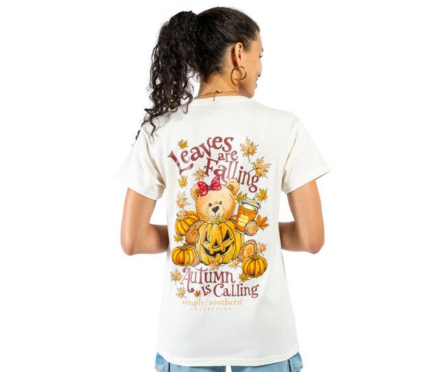 Simply Southern Teddyfall Short Sleeve Tee in Linen color
