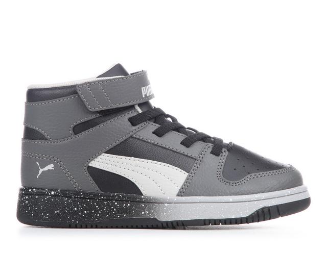 Kids' Puma Little Kid & Big Kid Rebound Layup Speck Fade Sneakers in Gry/Blk/Gry color