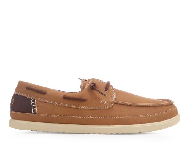 HEYDUDE Harbor Lo Classic Boat Shoes in Bone Brown/Mult color