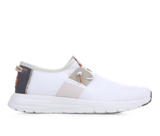 Men's HEYDUDE Sirroco Stretch Sox Casual Shoes in White/Multi color