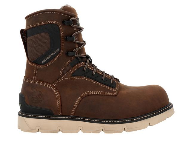 Men's Georgia Boot GEORGIA CARBON FLEX WEDGE CARBON FIBER Work Boots in Brown color