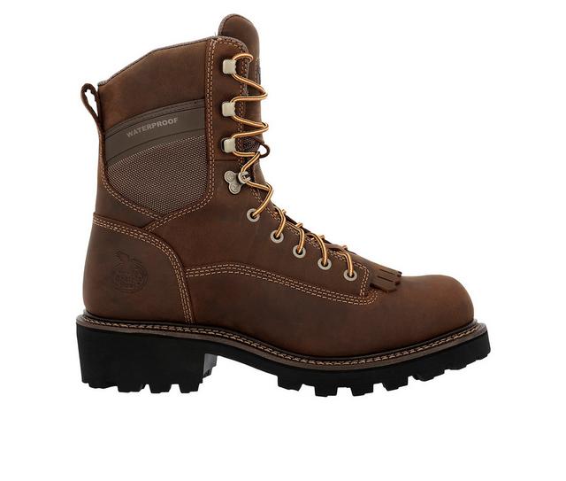 Men's Georgia Boot GEORGIA CORE 37 LOGGER COMP TOE Work Boots in Brown color